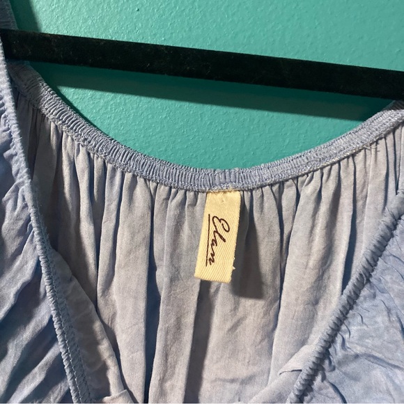 Elan S Solid Light Blue Off The Shoulder Jumpsuit - Picture 5 of 8